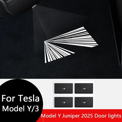 Tesla Model Y Juniper 2025 도어 조명 모델 3 프로젝터 웅덩이 조명 초고휘도 환영 스텝 라이트 결코 모델 S X 퇴색하지 않음