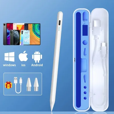 iPad 연필 용 태블릿 터치 펜 커버 범용 스타일러스 Huawei Lenovo Samsung Xiaomi Redmi Honor Oppo Vivo With Box