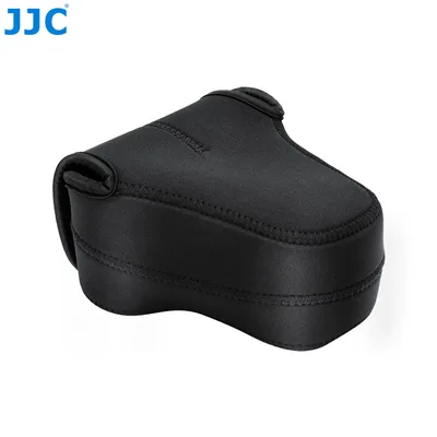 JJC 소프트 네오프렌 미러리스 카메라 파우치 케이스 Sony Nikon Fujifilm Olympus 용 분실 방지 내부 스트랩이있는 컴팩트 백 보호대