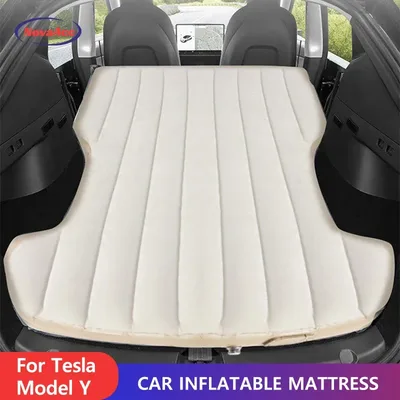 Tesla Model Y 2021-2025 용 NovaAcc 자동차 풍선 매트리스 공기 펌프가있는 주니퍼 여행 야외 캠핑 트렁크 에어 매트리스