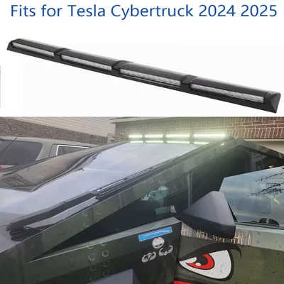 Tesla Cybertruck 2024 2025 지붕 램프 탑 라이트 바 LED DRL 글로스 블랙에 적합