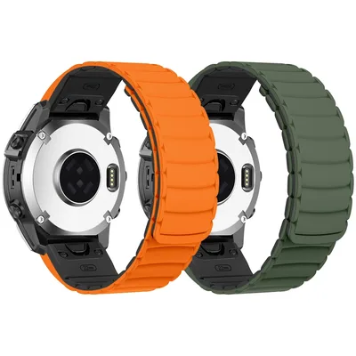 Garmin Fenix ​​8 51mm E 47mm 7 7X Pro 6 6X 5X/Epix/Tactix/Instinct 3/965 시계 밴드용 QuickFit 22mm 26mm 자기 실리콘 스트랩
