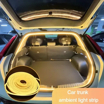 유연한 LED 주변 조명 스트립 5m DC12V 테슬라 모델 Y 3 S 트렁크 Frunk 실리콘 인테리어 자동차 장식 램프 DIY 후