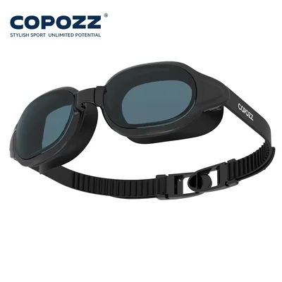 COPOZZ 2025 안개 방지 수영 고글 남성과 여성을위한 큰 실리콘 프레임 안경으로 전체 모양의 렌즈 UV 보호