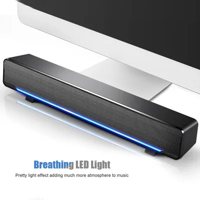 휴대용 사운드 바 USB 유선 스테레오 사운드 바 음악 플레이어베이스 서라운드 사운드 박스 PC 핸드폰 용 3.5mm 입력 스테레오 사운드 바