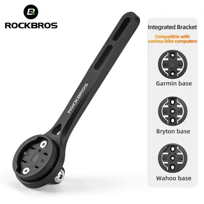 ROCKBROS 자전거 브래킷 전면 램프 홀더 Garmin/Bryton 등을위한 나일론 컴퓨터 핸들 바 속도계