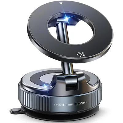 새로운 360 ° Magsafe 아이폰에 대 한 조정 가능한 진공 흡입 자기 브래킷 자동차 전화 홀더 삼성 화웨이 접이식