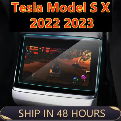 Tesla Model S X 2022용 후방 좌석 화면 보호 필름 강화 유리 터치