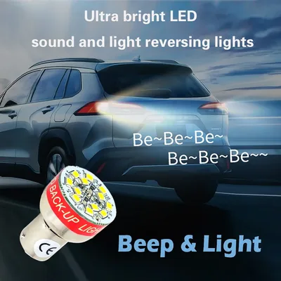초고휘도 12-SMD-LED 사운드 및 조명 후진등 1개, P21W/1156/Ba15S 베이스. 이 제품은 기존 후진등을 대체하며, 후진 시 차량 뒤에 있는 사람들을 효과적으로 경고합니다. P21W/1156/Ba15S 인터페이스에 적합한 LED 조명 교체 제품입니다. 후진 시 105데시벨 경고음이 발생하여 안전을 보장합니다.