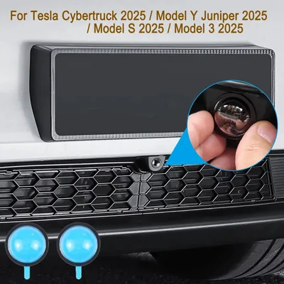 Tesla Cybertruck 2025/ Model Y Juniper/ S/ 3 2025 용 전면 범퍼 카메라 렌즈 가드 PC 보호 커버