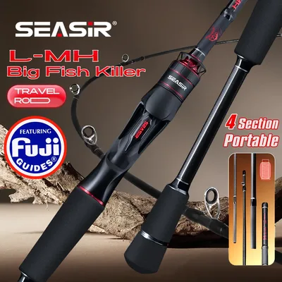 시어서 살미누스 XF M/MH 스피닝&캐스팅 낚싯대 후지 O 가이드 링 1.83M 드래그 7-9KG 4피스 헤비 파워 올라운드 여행용