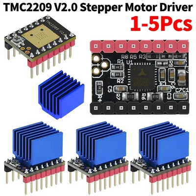 TMC2209 V2.0 스테퍼 모터 드라이버 UART 2.5A 피크 스텝스틱 무소음 드라이버 스텝/디렉션 및 UART 모드 지원 3D 프린터 메인보드