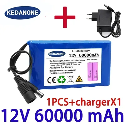 2026년형 새로운 12V 120000mAh 배터리 팩, 휴대용 충전식 리튬 이온 배터리 팩, 폐쇄 회로 텔레비전 오디오 증폭기