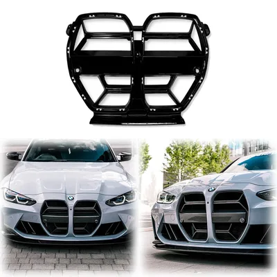 2020년부터 2025년까지 BMW M3 M4 G80 G81 G82 G83 CSL 스타일 CS 모델 프론트 그릴 프레임 그리드 카본 파이버 룩 글로스 블랙 ABS