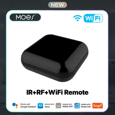 MOES 투야 와이파이 IR RF 리모컨 에어컨 TV 범용 적외선 리모컨 알렉사, 구글 홈과 호환