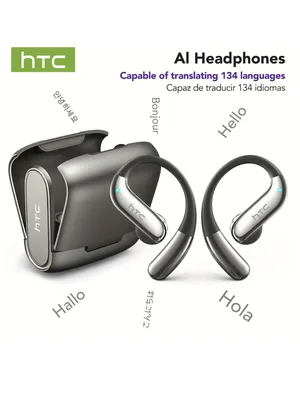 오픈 이어 블루투스 헤드폰 HTC 30시간 재생 무선 이어폰 소음 제거 이어버드 음악 스포츠를 위한 선명한 음질