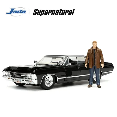 JADA Toys 초자연적 1967년형 쉐보레 임팔라 스포츠 세단 1:24 스케일 다이캐스트 모델 JD32250
