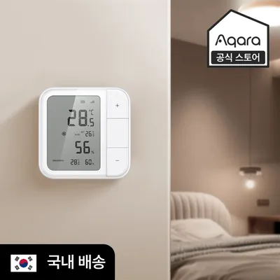 [한국본사정품] Aqara W100 아카라 온습도 스위치 무선 스마트 스위치 온도 습도 디스플레이 Matter Thread 애플홈 구글홈 스마트싱스