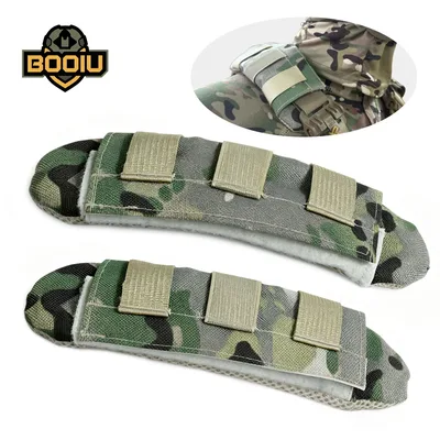 BOOIU 2PCS 전술 조끼 어깨 패드 편안한 통기성 미끄럼 방지 내마모성 쿠션 메쉬 패딩 하이킹 배낭 액세서리