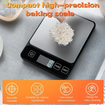 10kg 주방 저울 LCD 디지털 디스플레이 전자 테이블 저울 베이킹 그램 무게 저울 개인 건강 식단용 음식 저울