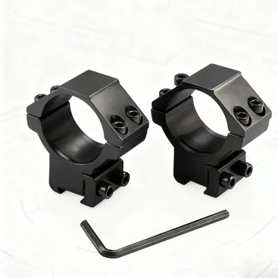 2개입 사냥용 라이플 스코프 마운트 링 (지름 25.4mm 30mm 튜브 스코프용) 11mm 20mm 도브테일 피카티니 레일 전술 플래시라이트