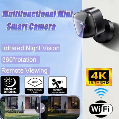 4K HD 미니 카메라 와이파이 카메라 무선 보안 보호 원격 모니터 캠코더 비디오 감시 홈 스마트 카메라 2026