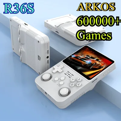 BOYHOM 256G 오픈 소스 R36S 레트로 게임 콘솔 - 3.5인치 IPS 휴대용 리눅스 ARKOS 핸드헬드 | 최고의 선물 (64G/128G 옵션)