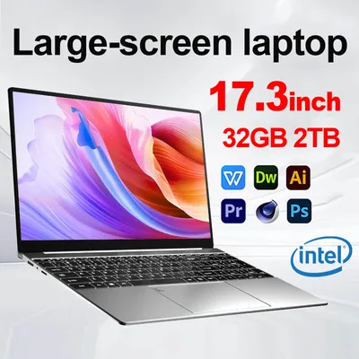 2026 대형 화면 17.3인치 노트북 32GB 1TB/2TB 인텔 6500Y 윈도우 11 경량 휴대용 고화질 사무용 노트북
