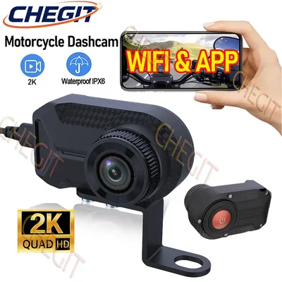 새로운 2K HD 오토바이 DVR 방수 IP66 WiFi 앱 루프 녹화 170도 광각 카메라 HD 비디오 레코더 블랙박스