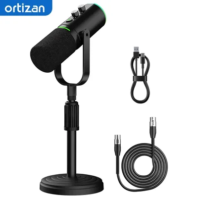 팟캐스트 다이나믹 마이크, 방송, 팟캐스트, 녹음, 게임 및 스트리밍용 XLR/USB 녹음 PC 스튜디오 마이크