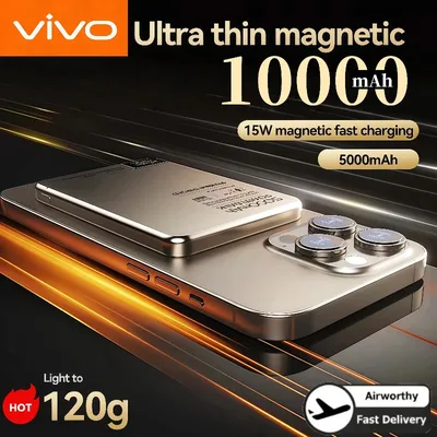 XIAOMI 마그네틱 보조베터리 무선 10000mAh 대용량 휴대용 고속 충전기 Iphone Huawei Samsung 용 예비 배터리 NEW