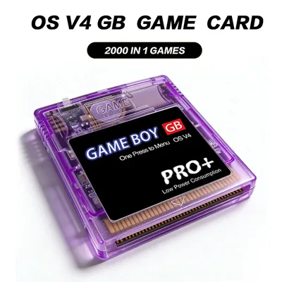 GBC 게임 카드 게임보이 OS V4 2000 in 1 4GB TF 포함 GB GBA SP GBM GBP 콘솔용