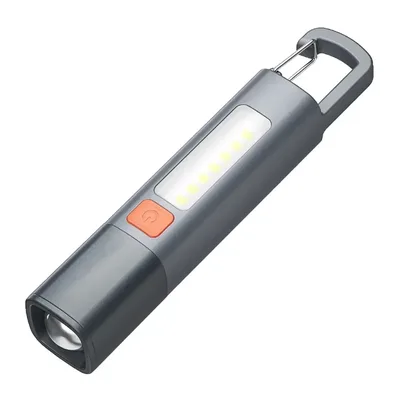 미니 휴대용 LED 강력 조명 ABS 플래시 램프 USB 충전식 후크형 줌 가능 토치 야외 캠핑용 걸이식 비상 램프