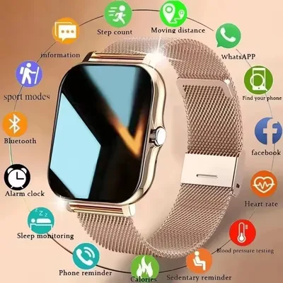 새로운 스마트 워치 안드로이드 IOS 폰 1.44인치 컬러 스크린 블루투스 통화 혈액 산소/압력 모니터링 스마트 워치 여성 남성