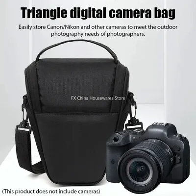 방수 삼각형 DSLR 카메라 가방 - 캐논 니콘용 나일론 숄더 파우치 - 컴팩트한 야외 사진 장비
