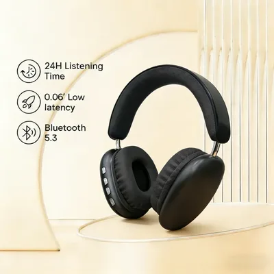 TD-20 무선 헤드폰 3D 공간 음향 이어폰 블루투스 5.3 헤드셋 40mm 드라이버 오버이어 24시간 사용 가능 모바일 폰 PC용