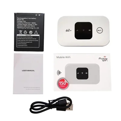 SIM 카드 슬롯이 있는 4G LTE 무선 모바일 핫스팟 휴대용 WiFi 라우터 2100mAh 배터리 150Mbps 가정 사무실 여행 야외용