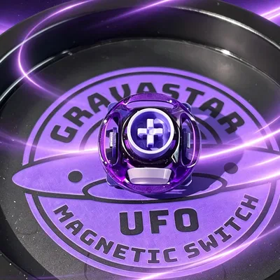 UFO 자기 스위치 3핀 리니어 스위치 360 °   듀얼 레일 디자인 RT0.001mm 공장 윤활 맞춤형 자기식 키보드 스위치