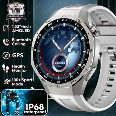 2026 워치 5 프로 GPS 트랙 스마트워치 남성용 360*360 AMOLED 스크린 NFC 블루투스 통화 방수 건강 모니터링 남성 스마트워치 Hw1