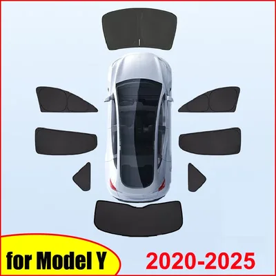 테슬라 모델 Y 주니퍼 2025-2020 차량용 앞유리 선쉐이드 커버 프론트 사이드 윈도우 프라이버시 블라인드 캠핑용 차광막
