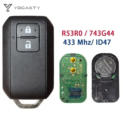 YOCASTY OEM 오리지널 원격 스마트 키리스 키 (스즈키 에르티가 2018 2019 2020 비타라 스위프트 433MHZ 47칩 2버튼 37172M55R40)
