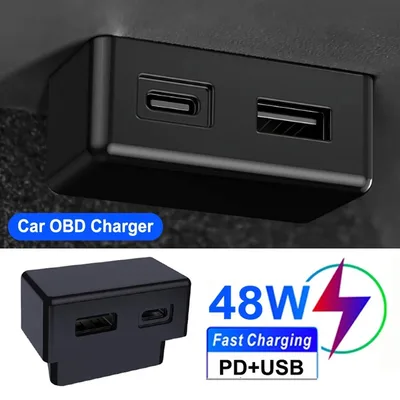 테슬라 모델 3 모델 Y X S용 OBD 플러그, 테슬라 자동차 모델3 모델Y용 OBD 어댑터 충전, OBD2 스플리터 충전 어댑터