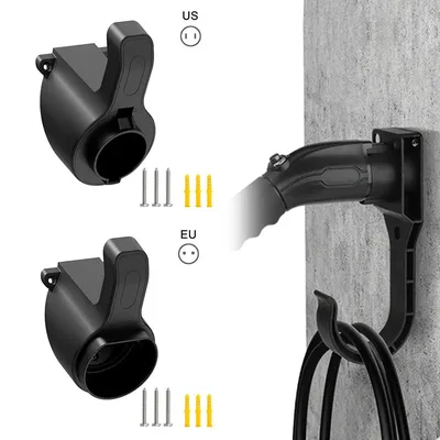 테슬라 Nacs Type2 GB/T 차량용 휴대용 EV 충전기 플러그 홀더 스탠드, 벽걸이형 브래킷, 차량용 충전 케이블 브래킷