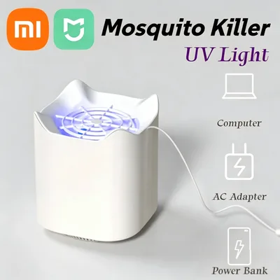샤오미 미지아 전기 모기 살충기 UV 라이트 USB 무음 트랩 파리 벌레 잡는 램프 캠핑용 가정용 침실용 퇴치기