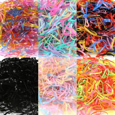 2018 새로운 무작위 혼합 어린이 아기 헤어 홀더 고무 밴드 Elastics 소녀의 넥타이 껌 헤어 액세서리 약 500PCS